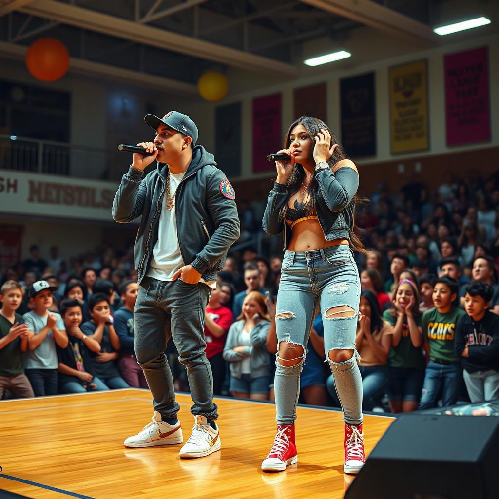 On Stage Vibes: Passionate Hispanic Rap Duo