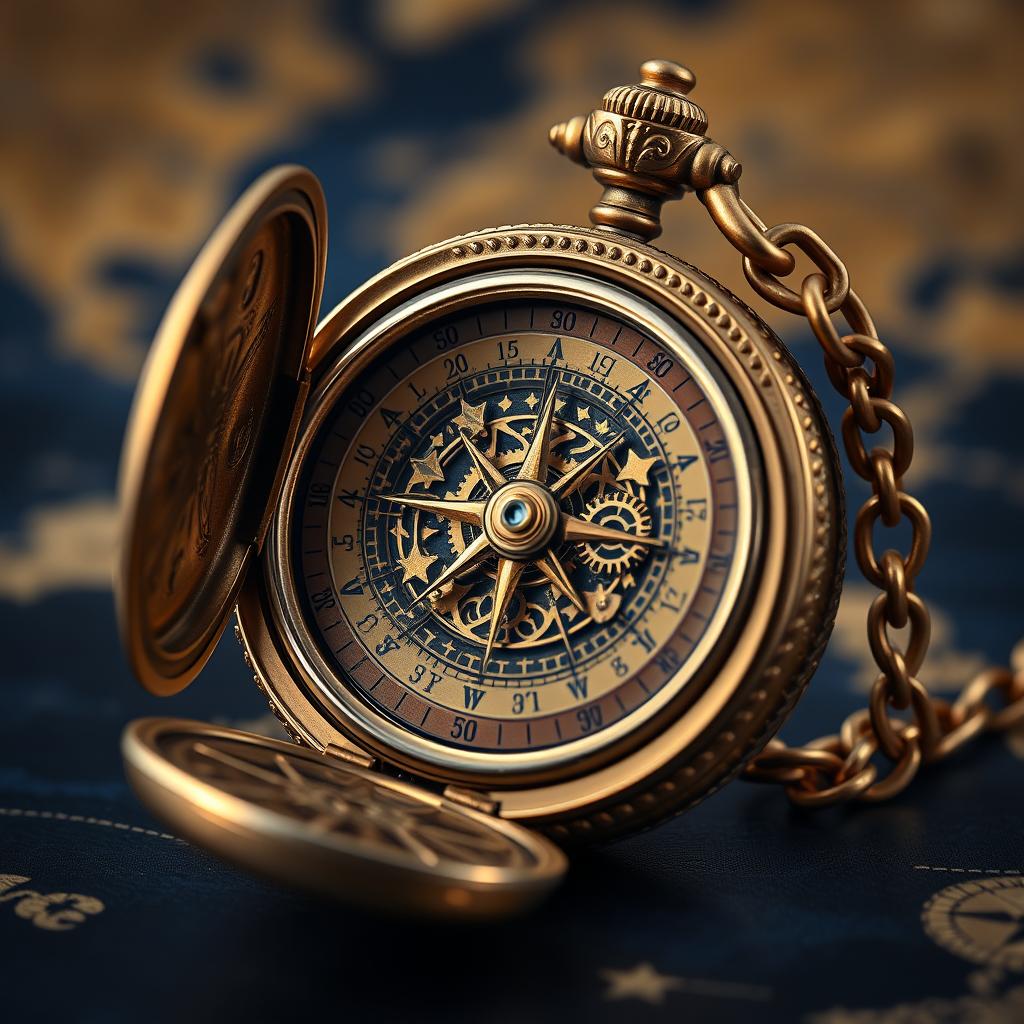 Timeless Elegance: The Time Compass Pocket Watch