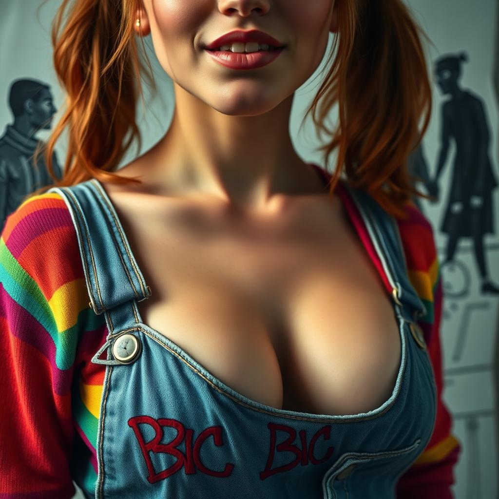 Striking Close-Up: Auburn Hair & Pigtails