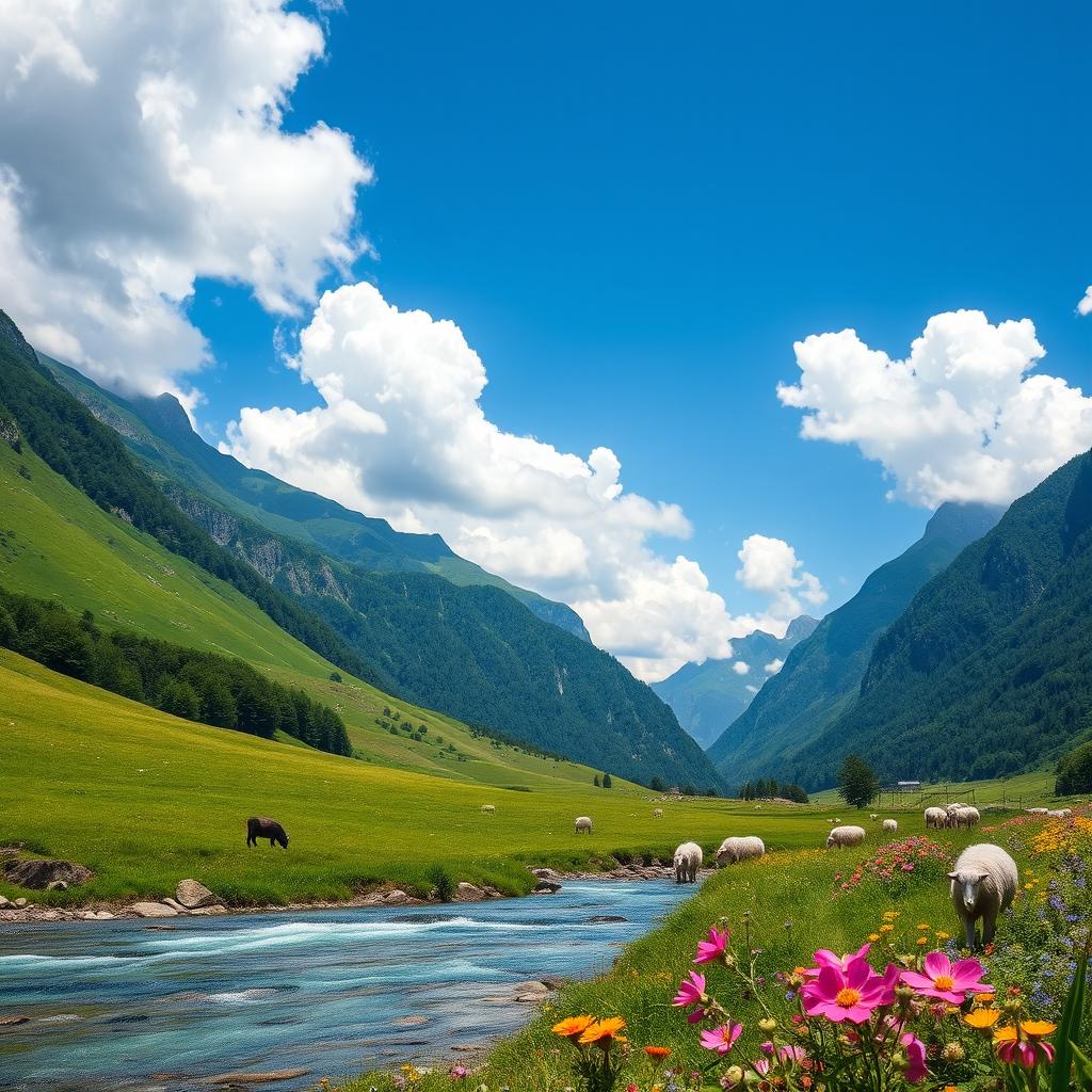 Discover the Serenity: Lush Green Valley Landscape