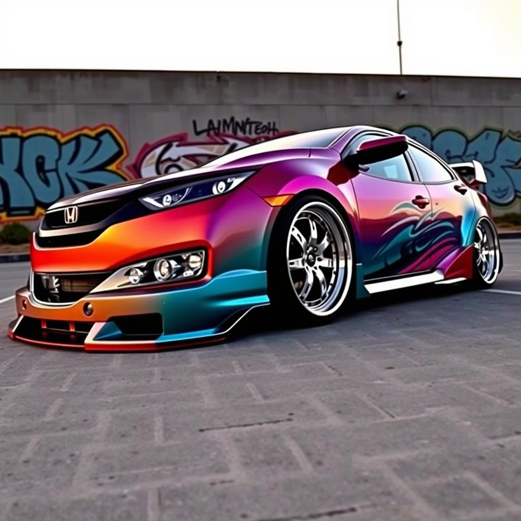 Custom Low Rider Honda Civic: Modern Meets Sleek