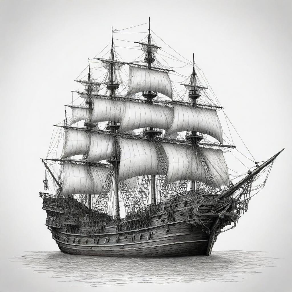 Pirate Ship Silhouette