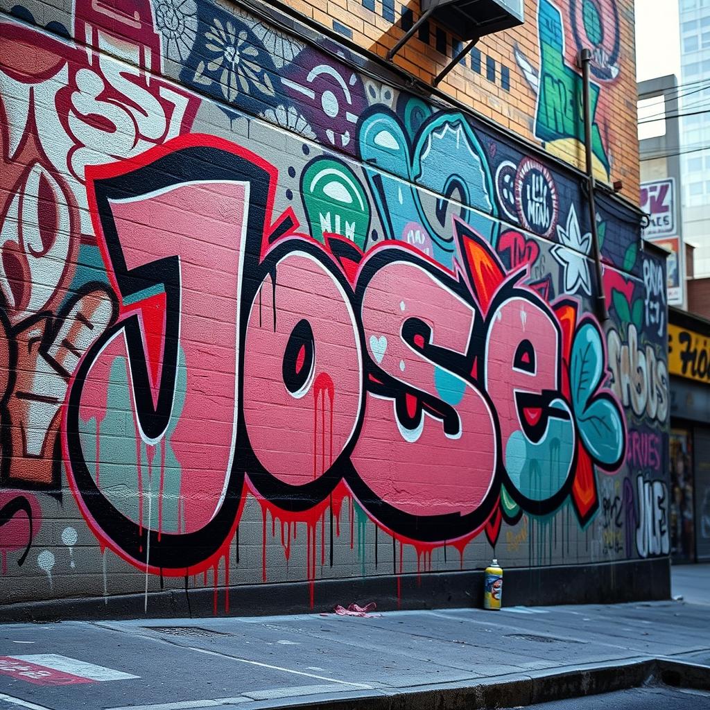 Explore the Colorful Graffiti Mural of José!