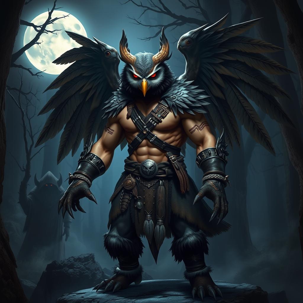 Unleash the Fierce: Vampire Owl Barbarian