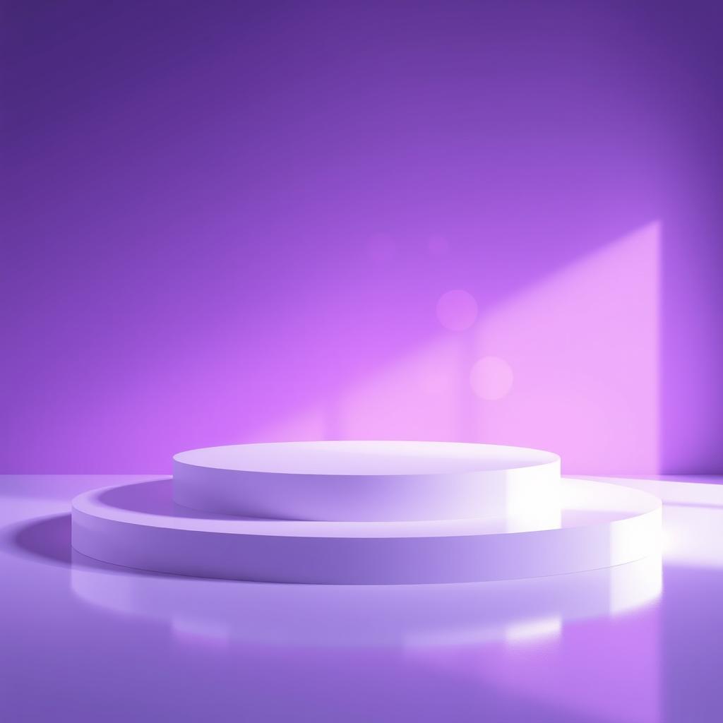 Minimalist Stage Design: Elegant Lavender and Purple