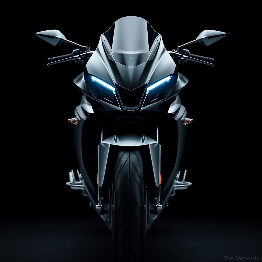 Sleek Black Motorcycle: Power Meets Style