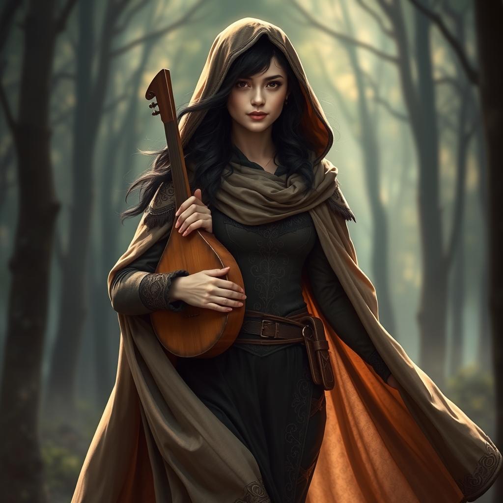 Enchanting Bard Ranger: Cloaked & Mysterious