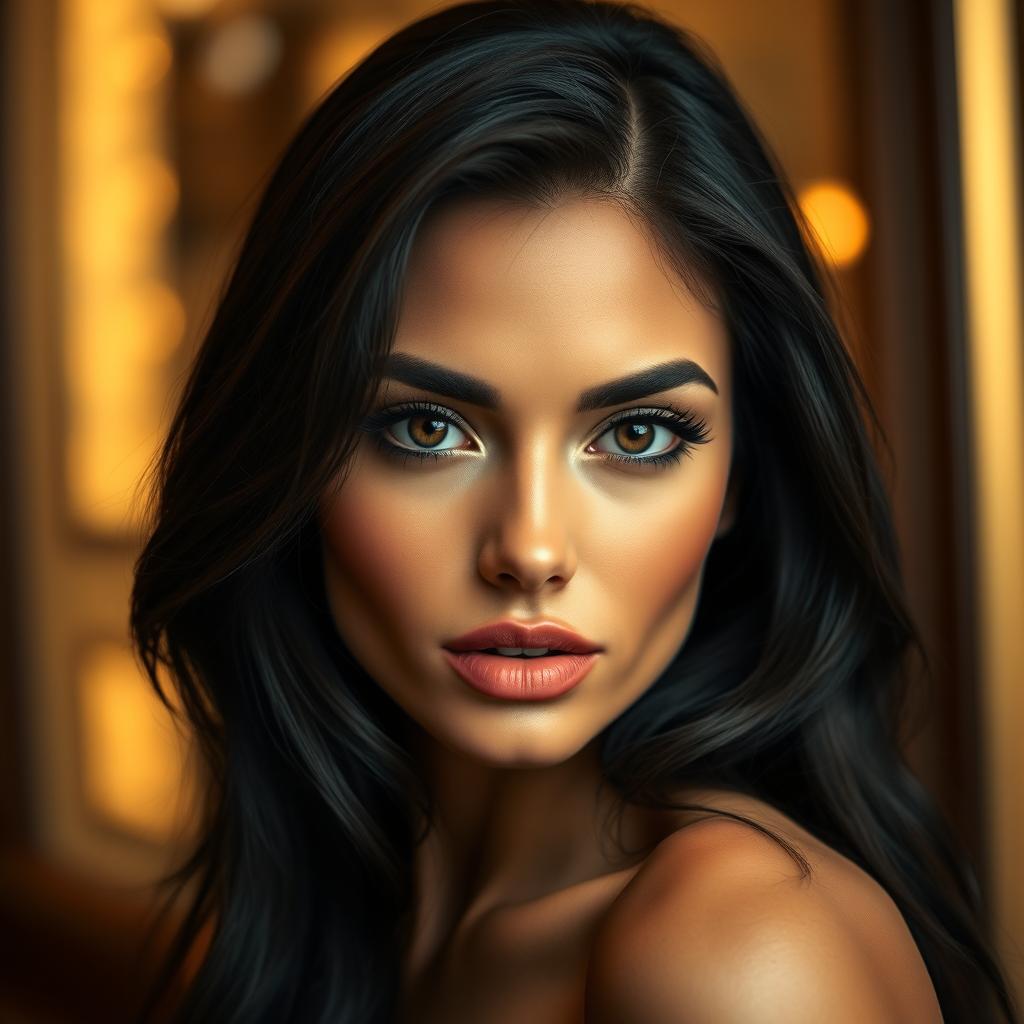 Exotic Glamour: A Captivating Portrait