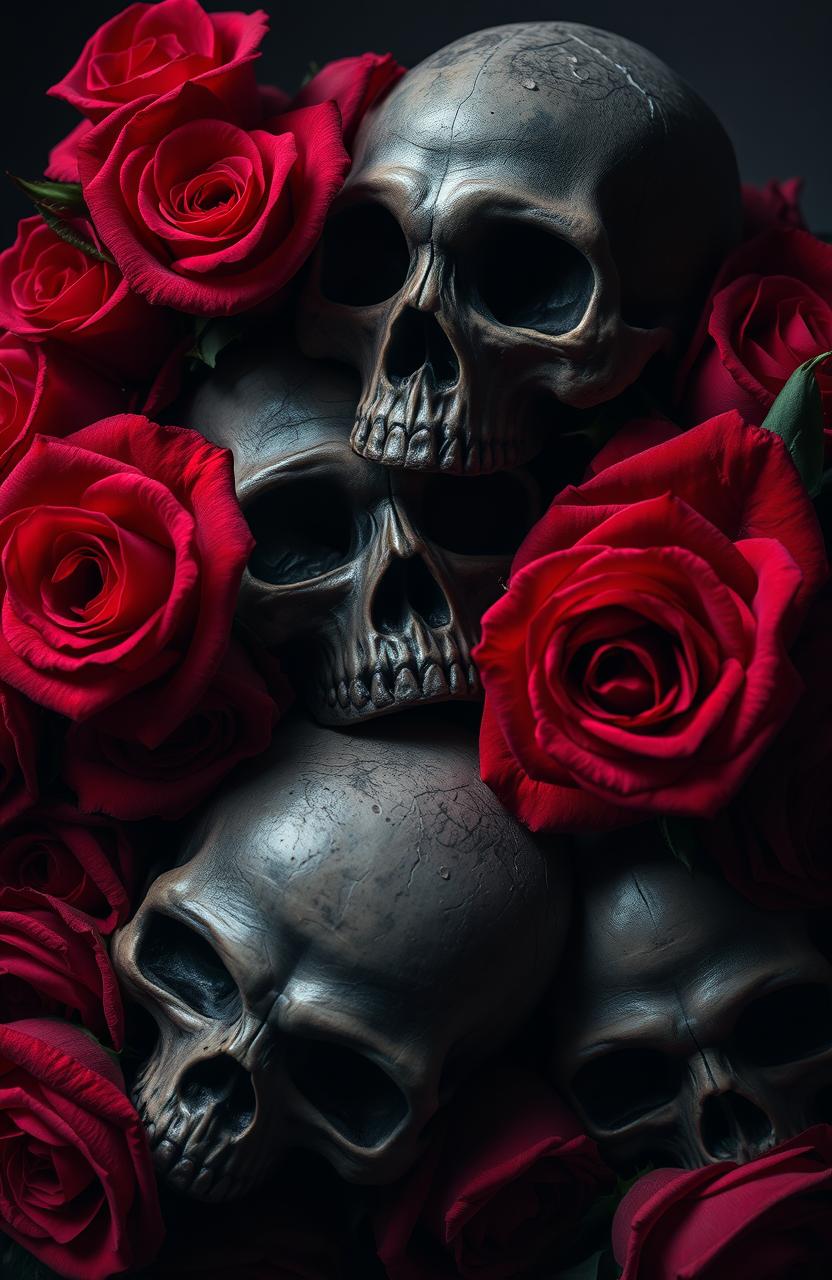Skulls & Roses: A Bold Fusion of Life and Death