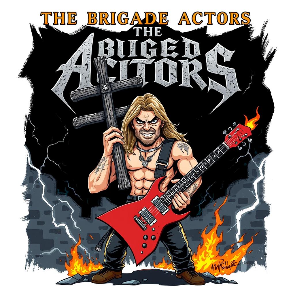 Epic Metal Vibes: Cartoon Album Cover