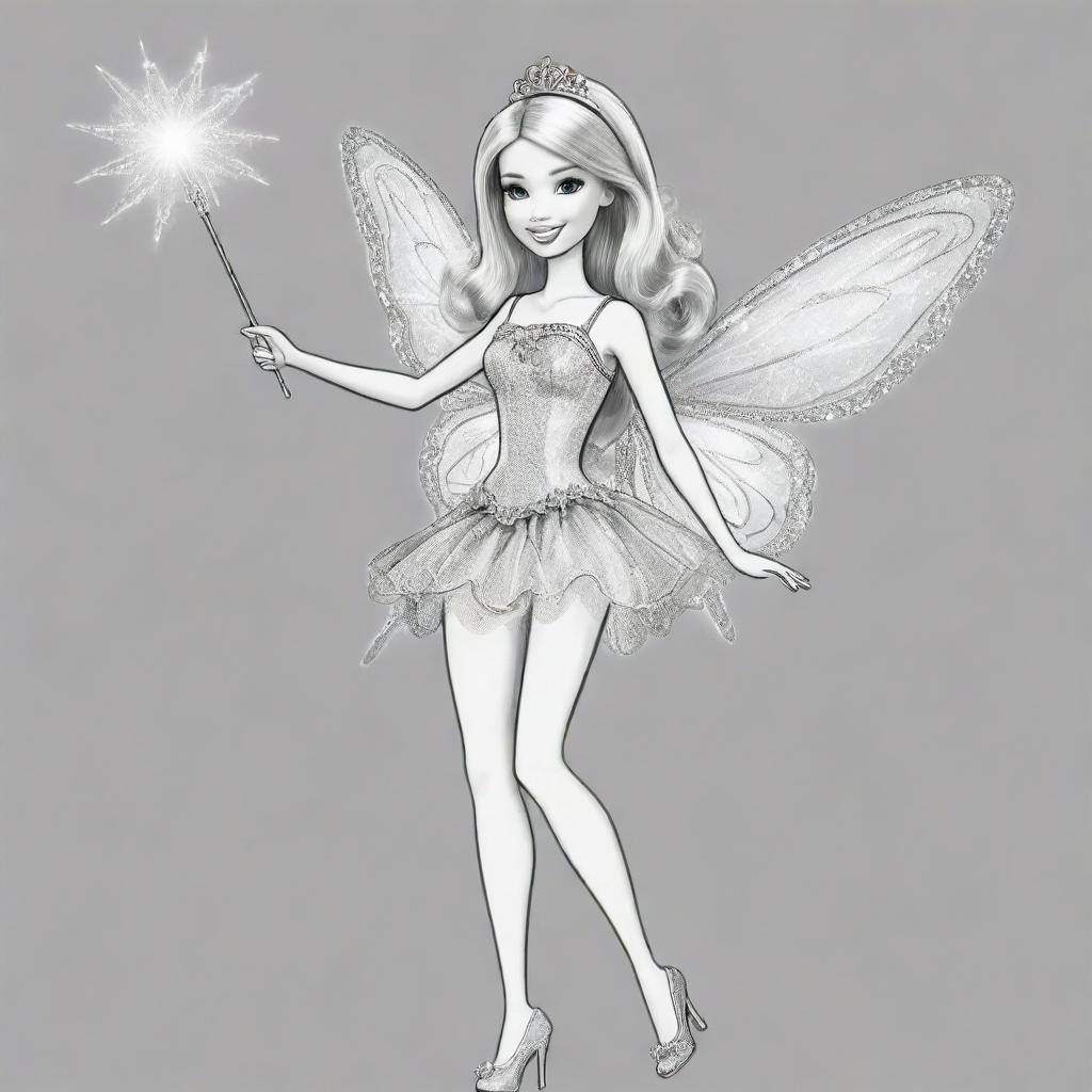 Barbie Fairy Coloring Page