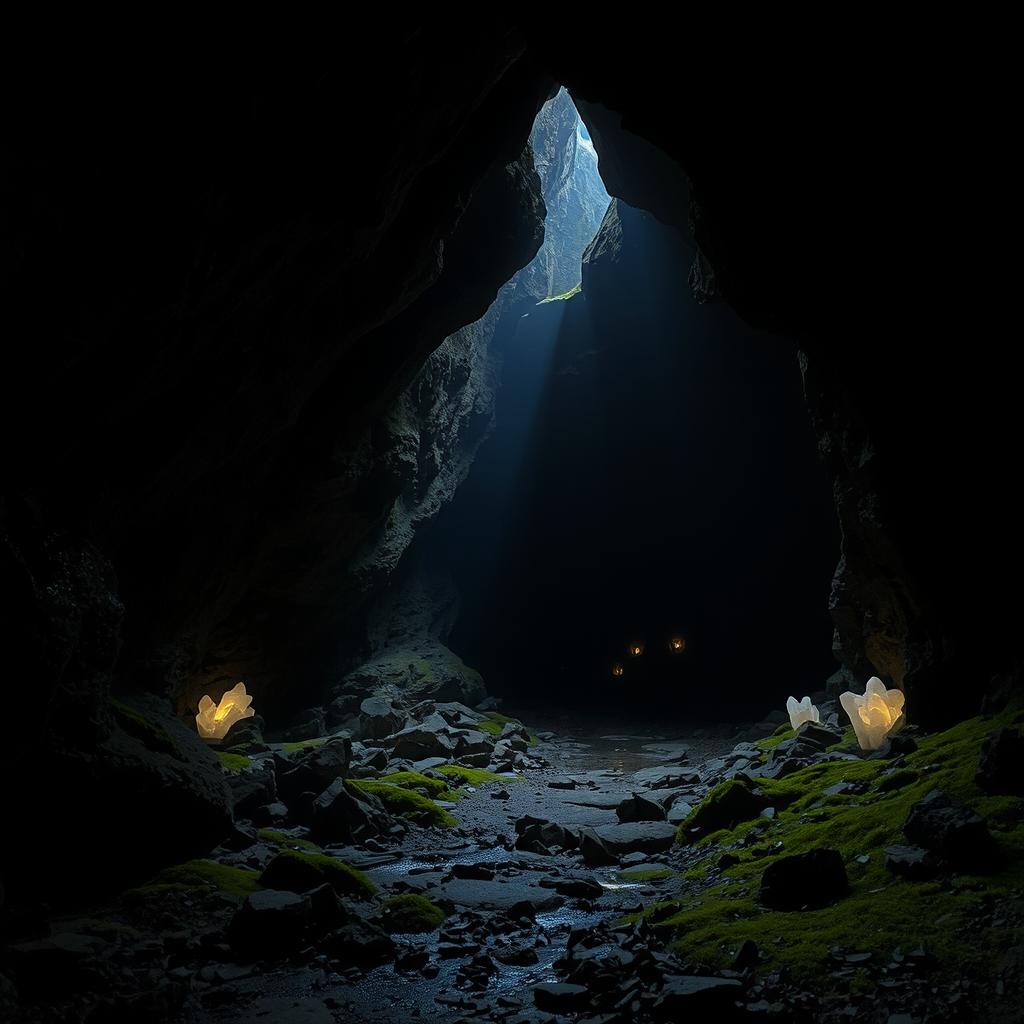 Enter the Enigmatic Depths of a Dark Cave