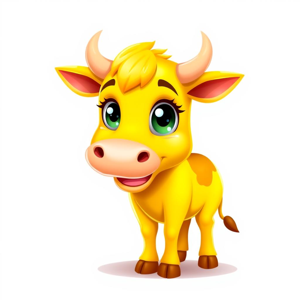 Bright Yellow Cow Profile Picture: Instant Eye-Catcher!