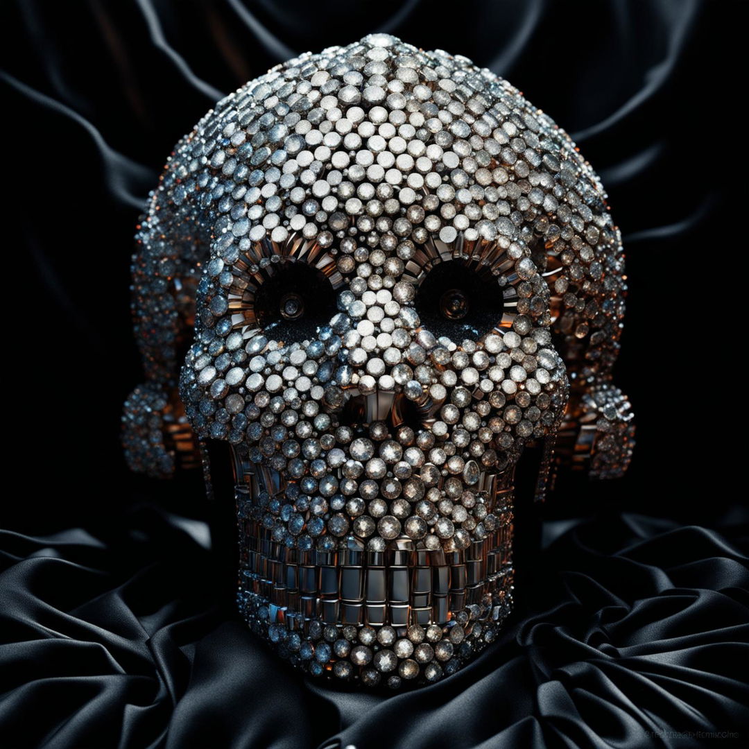 Shimmering Diamond Skull