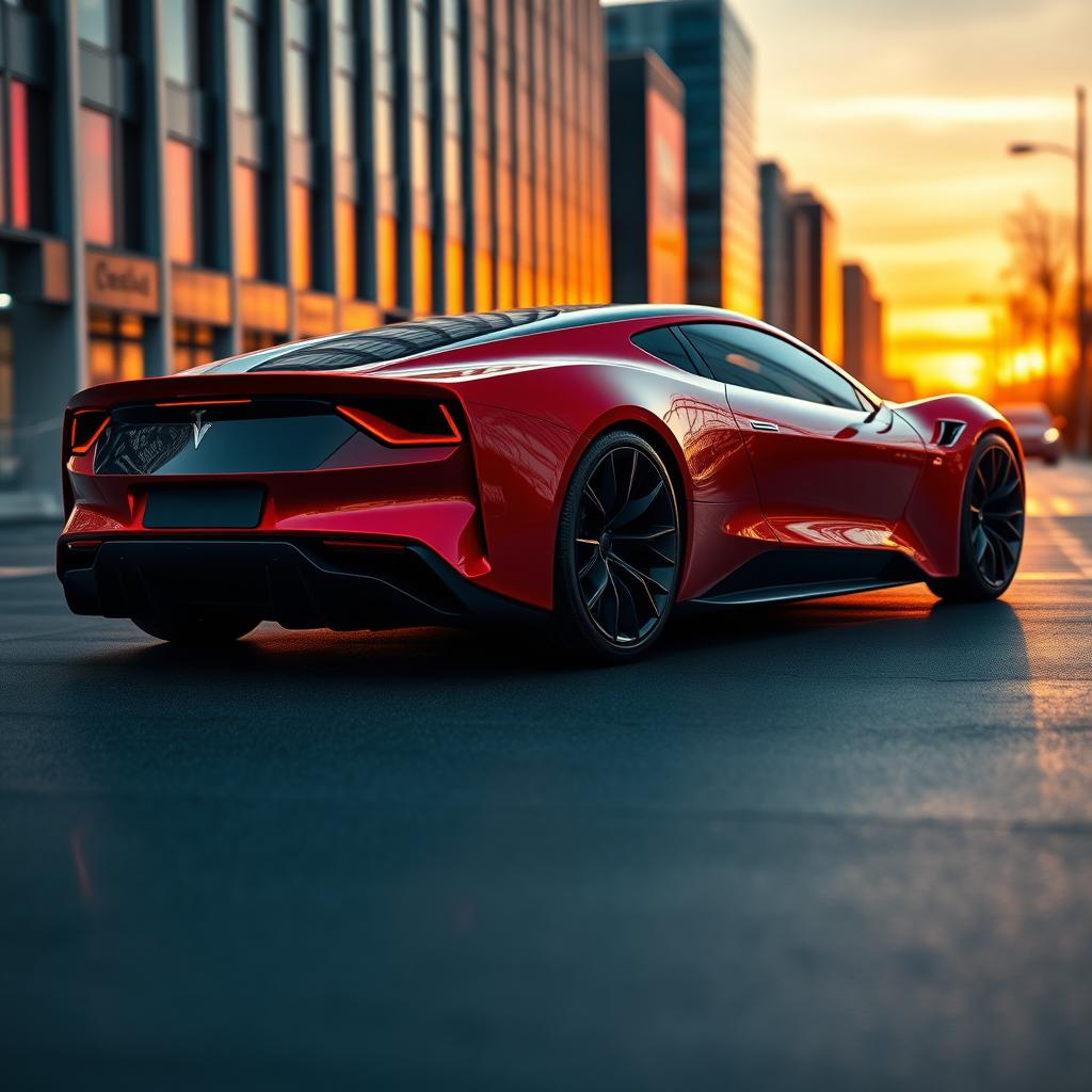 Sleek Fusion: The Ultimate Tesla-Ferrari Hybrid