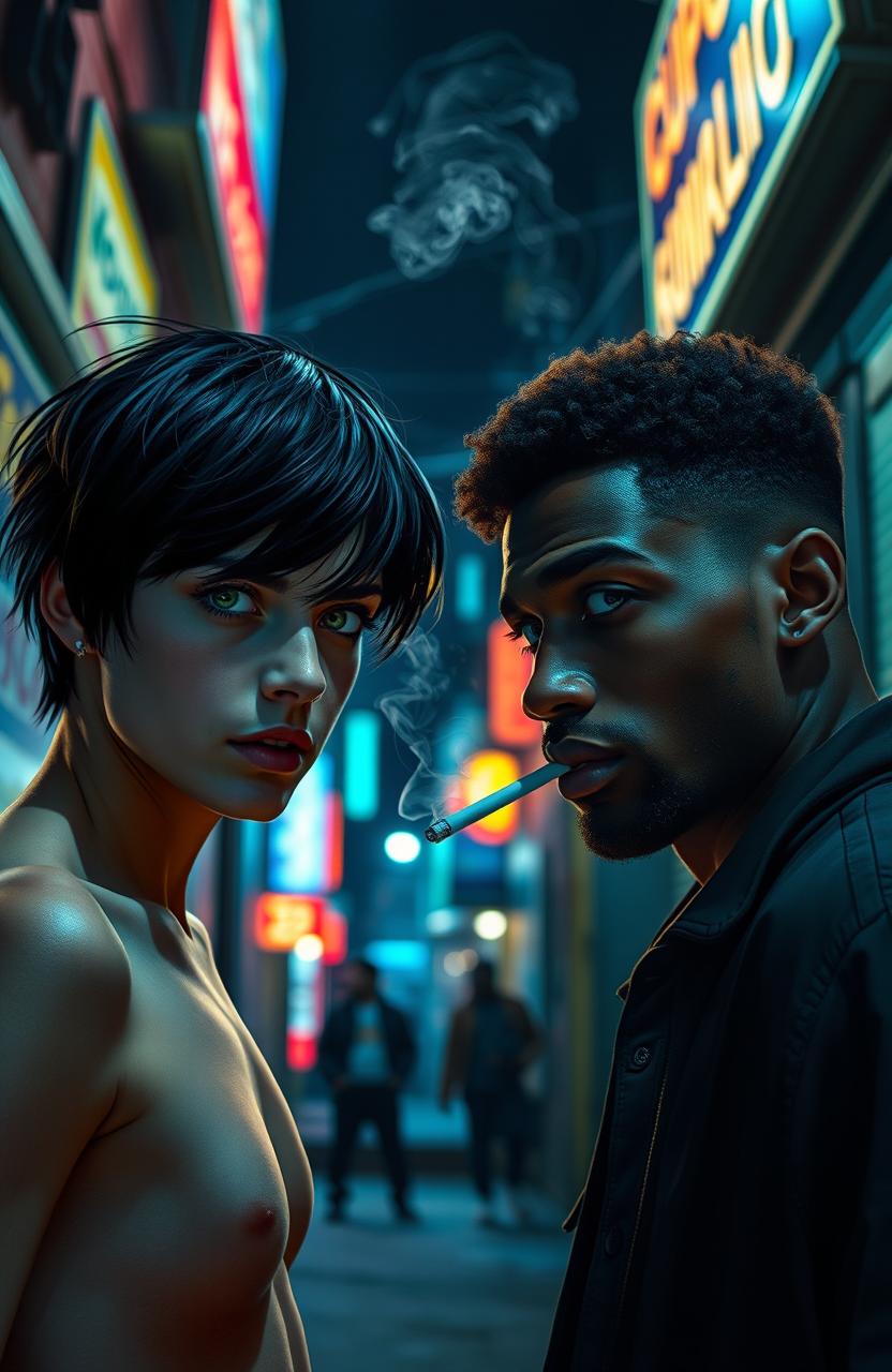 Unleash the Vibes: Neon Alleyway Drama