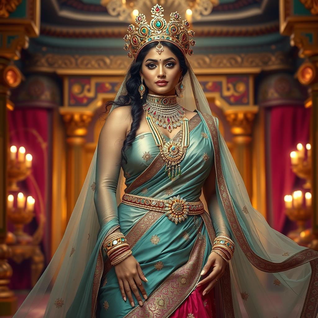 Majestic Indian Queen: A Vision of Opulence