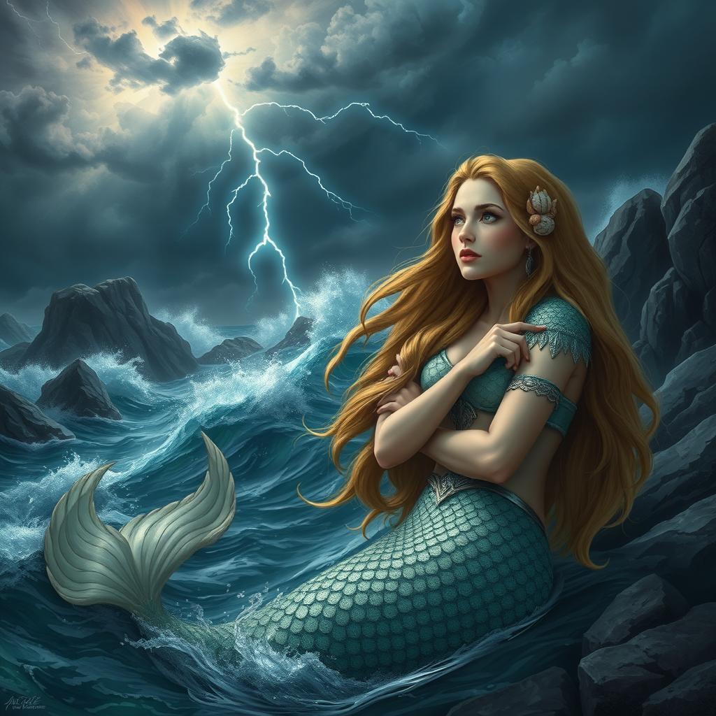 Sirens Gaze: Beauty Meets Stormy Majesty