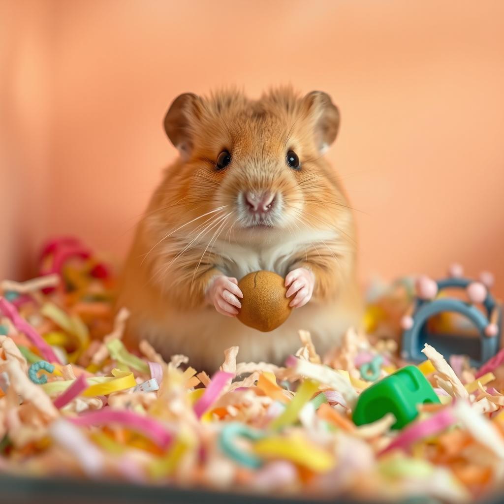 Adorable Fluffy Hamster in a Cozy Home
