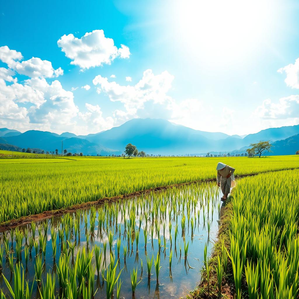 Breathe in Serenity: Lush Green Rice Paddy Terraces