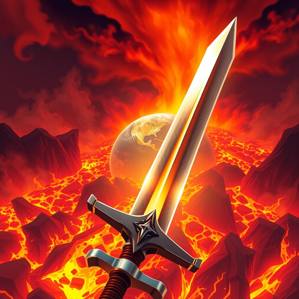 Volcanic Apocalypse: A Fiery Animated Cover Design