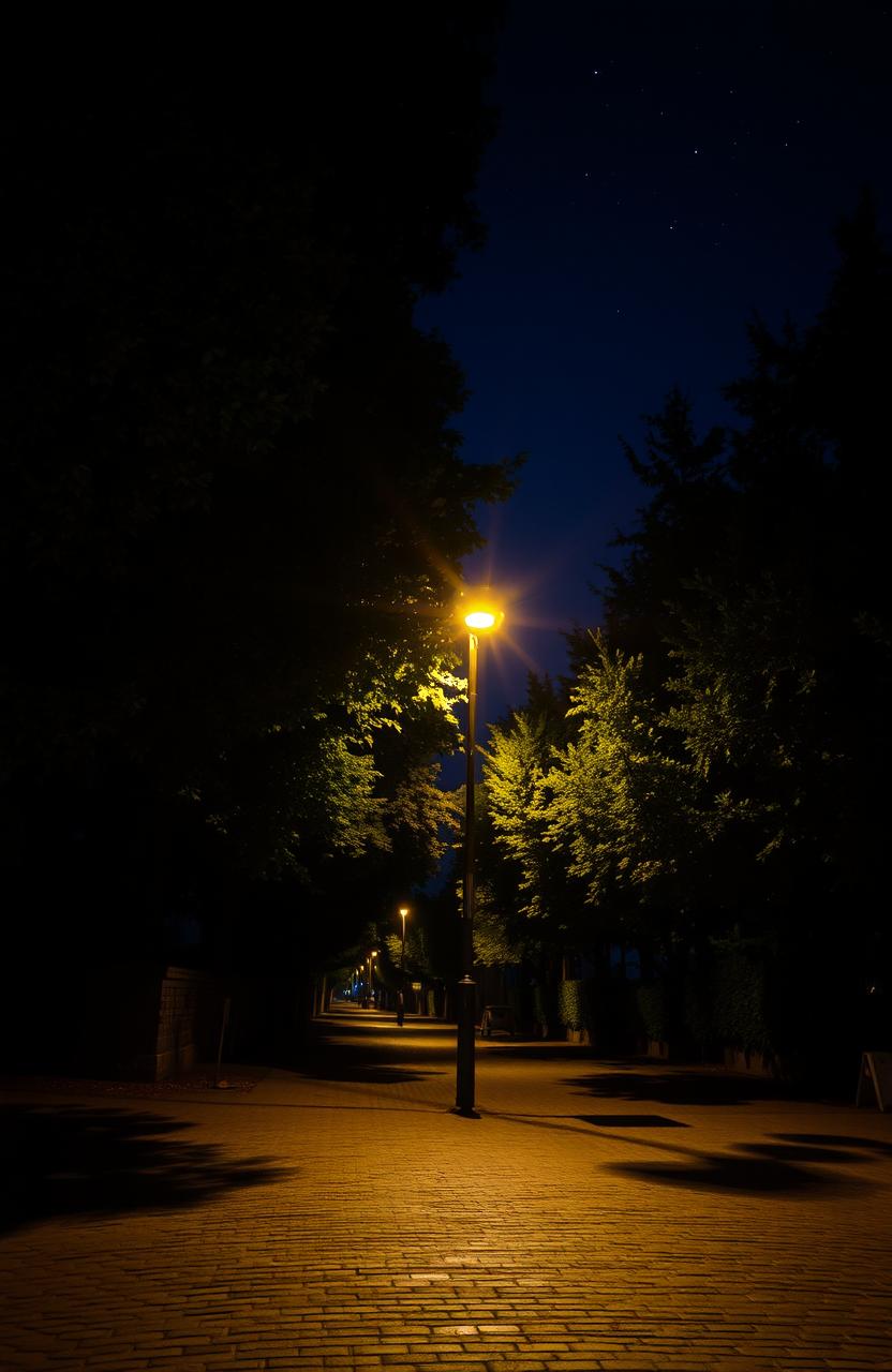 Mystical Nighttime Street Scene