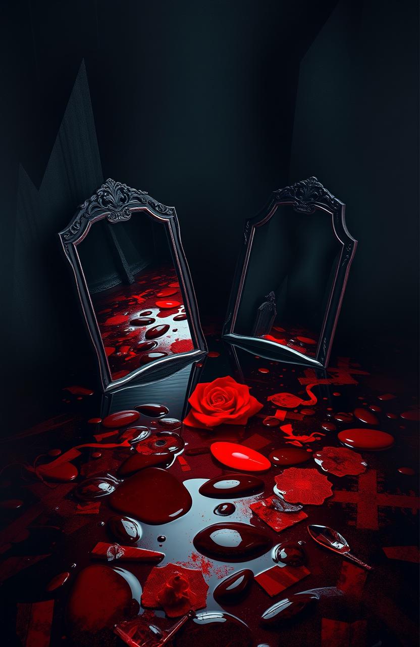 Reflecting Reality: Surreal Mirrors in Crimson
