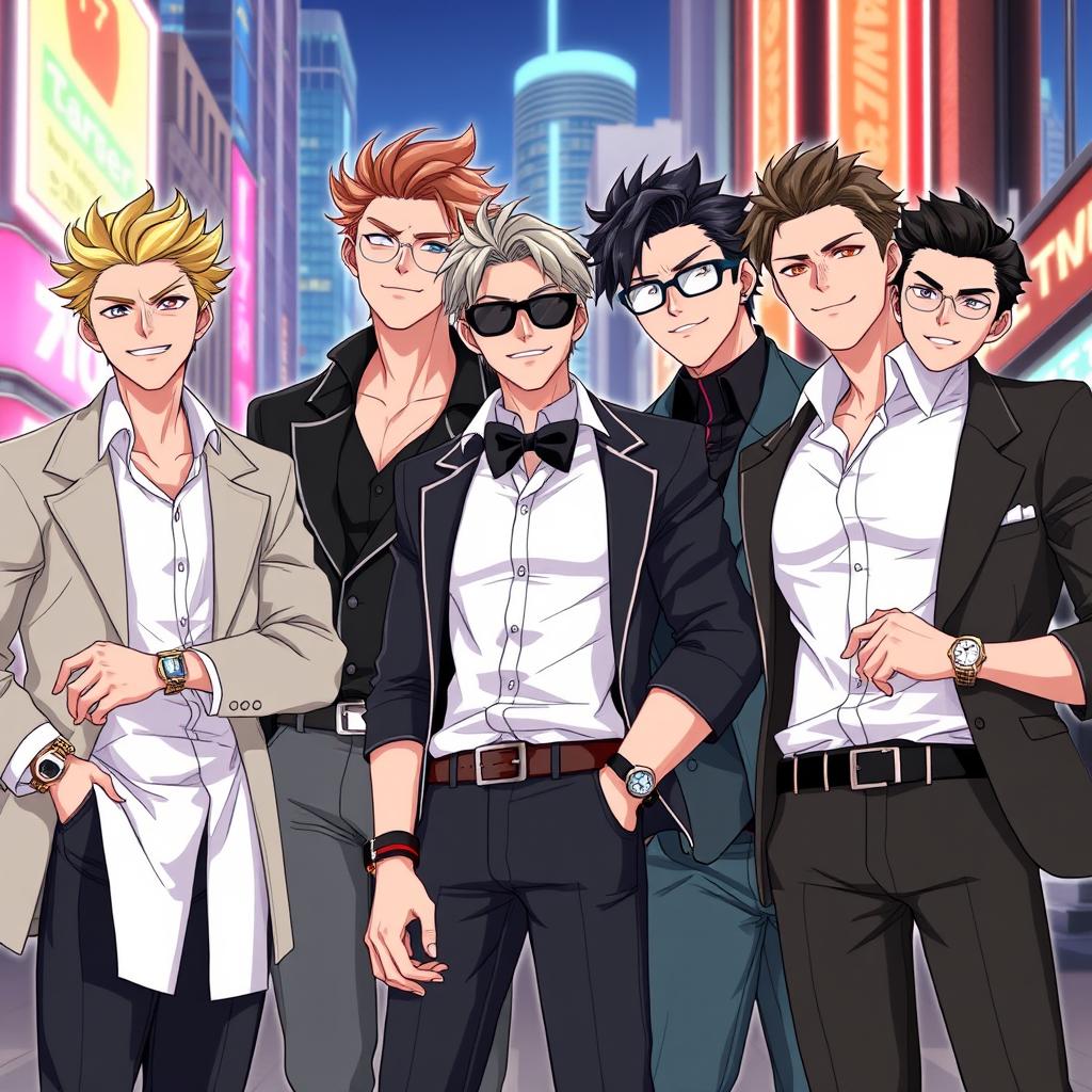 Anime-Inspired Stylish Gentlemen: A Fusion of Fashion & Personality