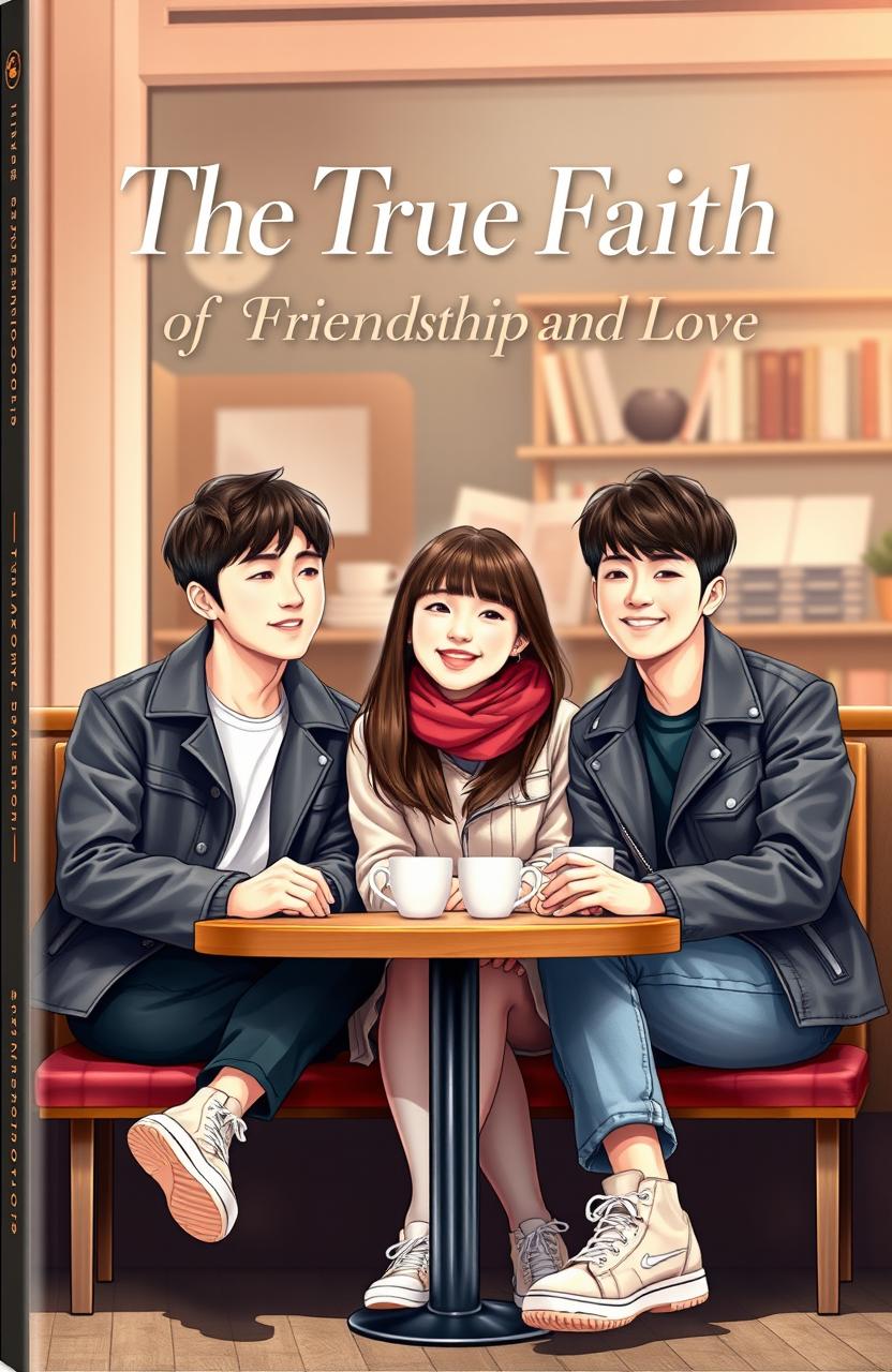 A Cozy Moment: Friends in a Korean Café