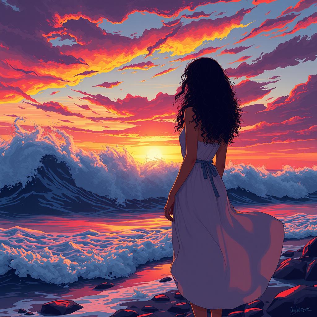 Natures Masterpiece: Sunset Waves