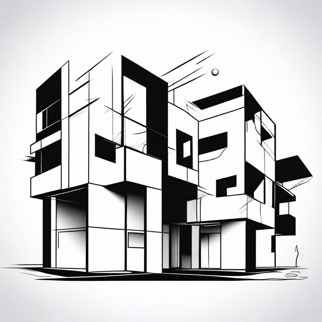 Minimalist Block Housing Tattoo