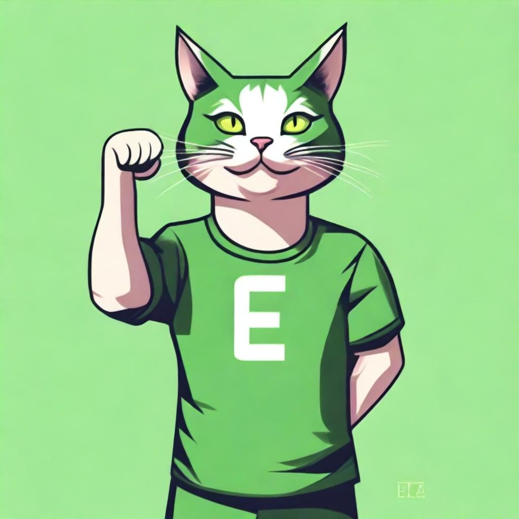Robust Feline Flexing its Muscles