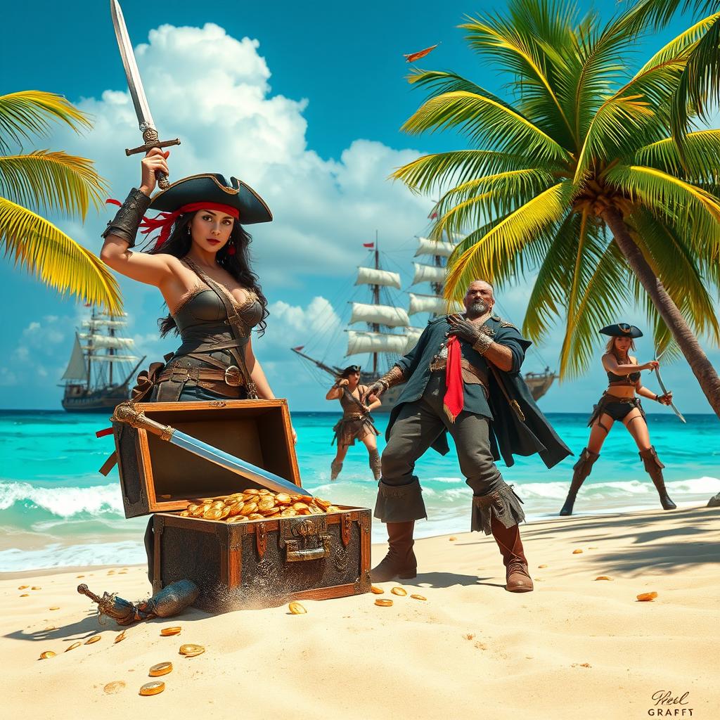 Bold Pirate Queen: A Scene of Strength