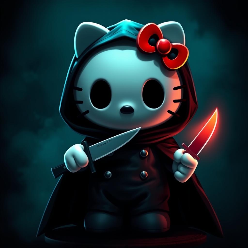 Hello Kitty Meets Ghostface: A Spooky Twist