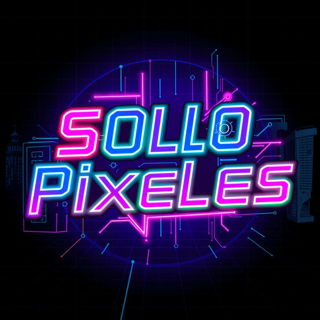 SoloPixeles: Cyberpunk Style Logo Design