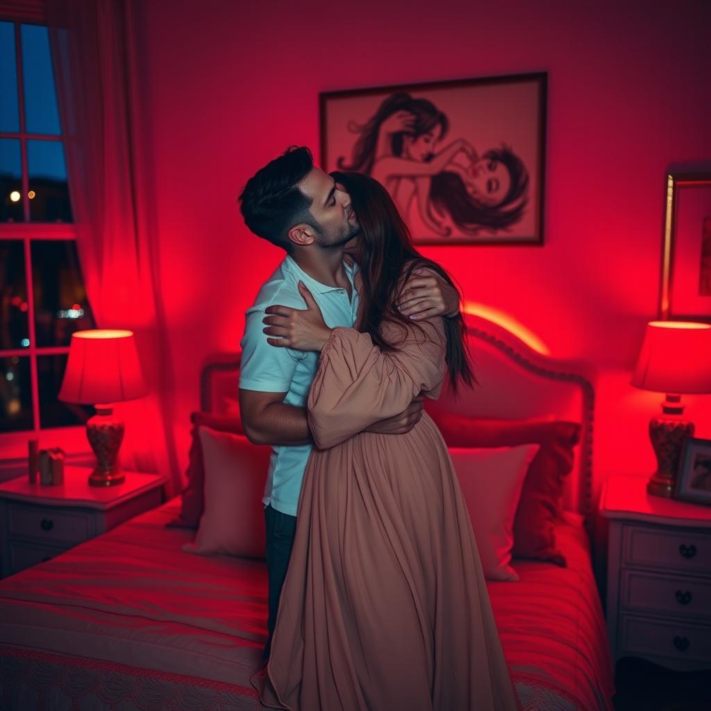 Romantic Bedroom Embrace