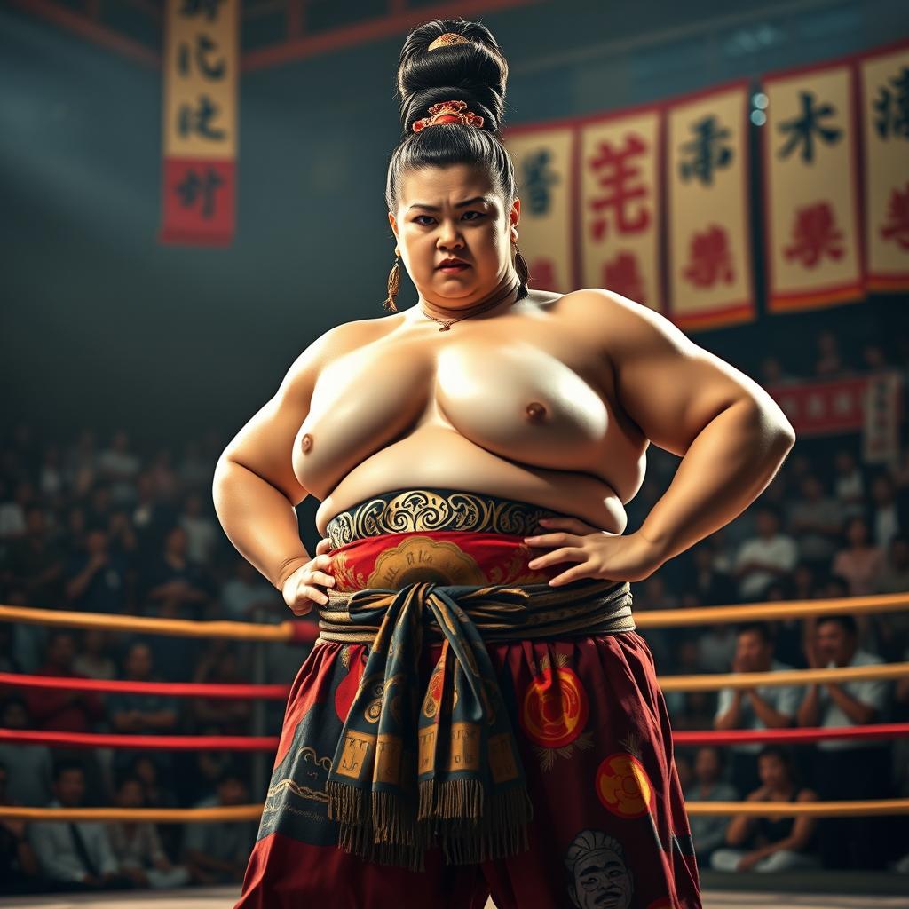 Unleash Your Power: Female Sumo Wrestler in Action