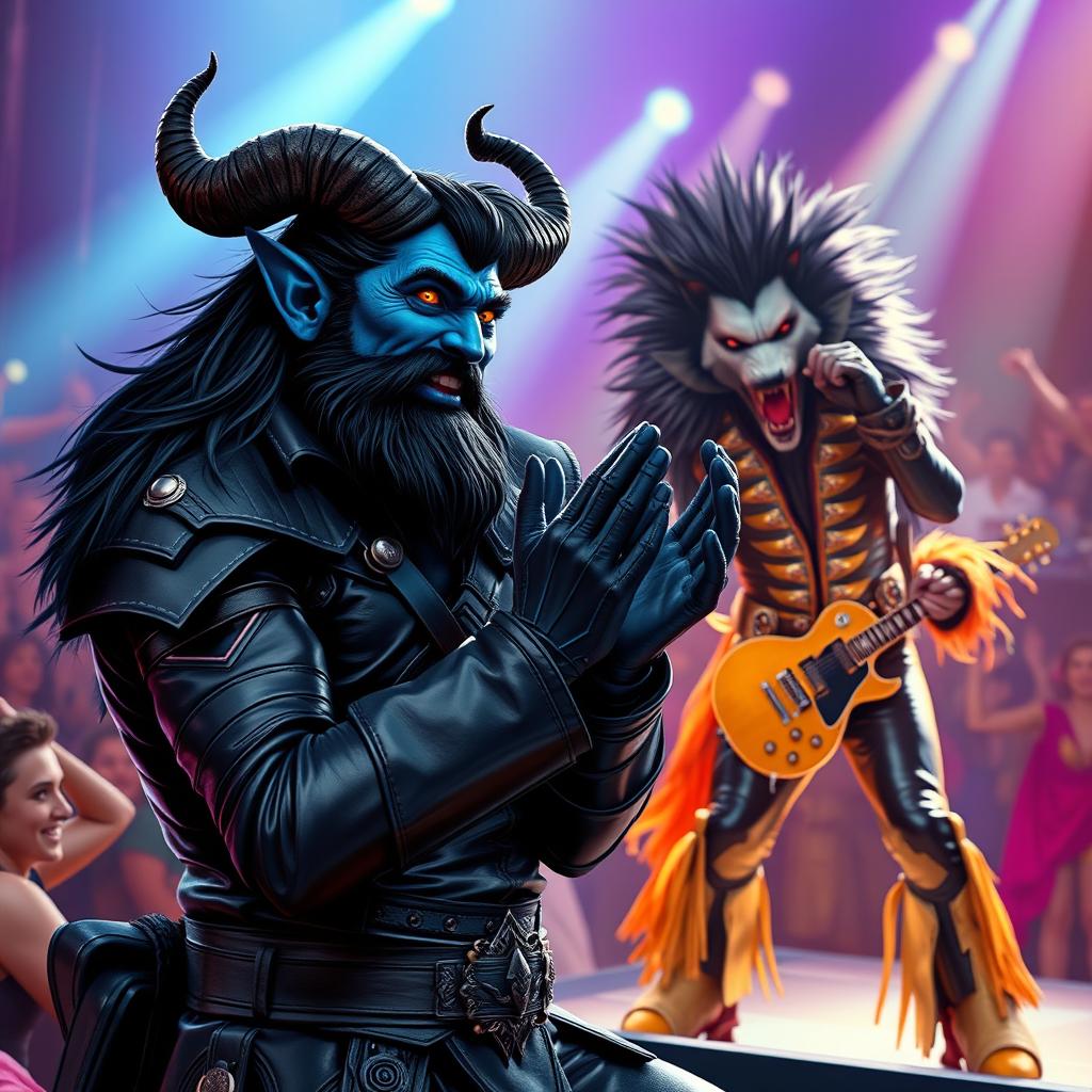 Epic Tiefling Cheers for Elvis Werewolf Transformation!