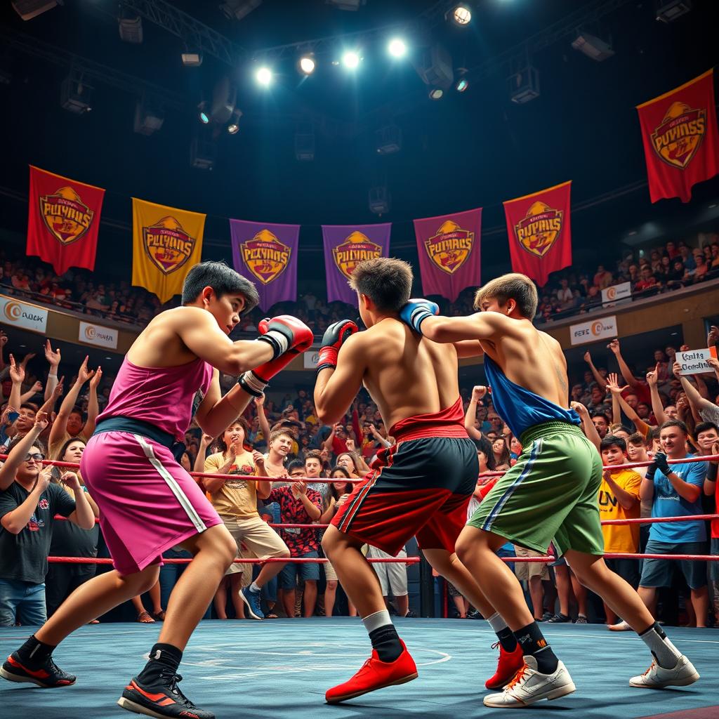 Epic Showdown: Teenage Fighters in Action