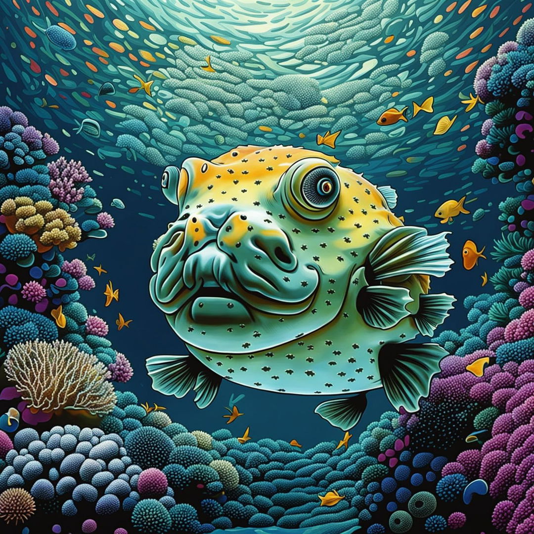 Dive Into the Vibrant World of this Stunning Pufferfish