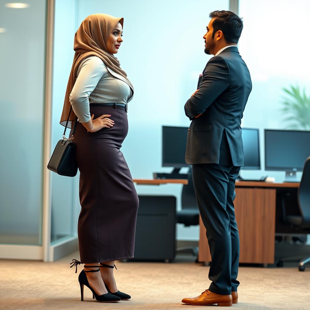 Elegance Meets Confidence: A Stylish Arab Secretary