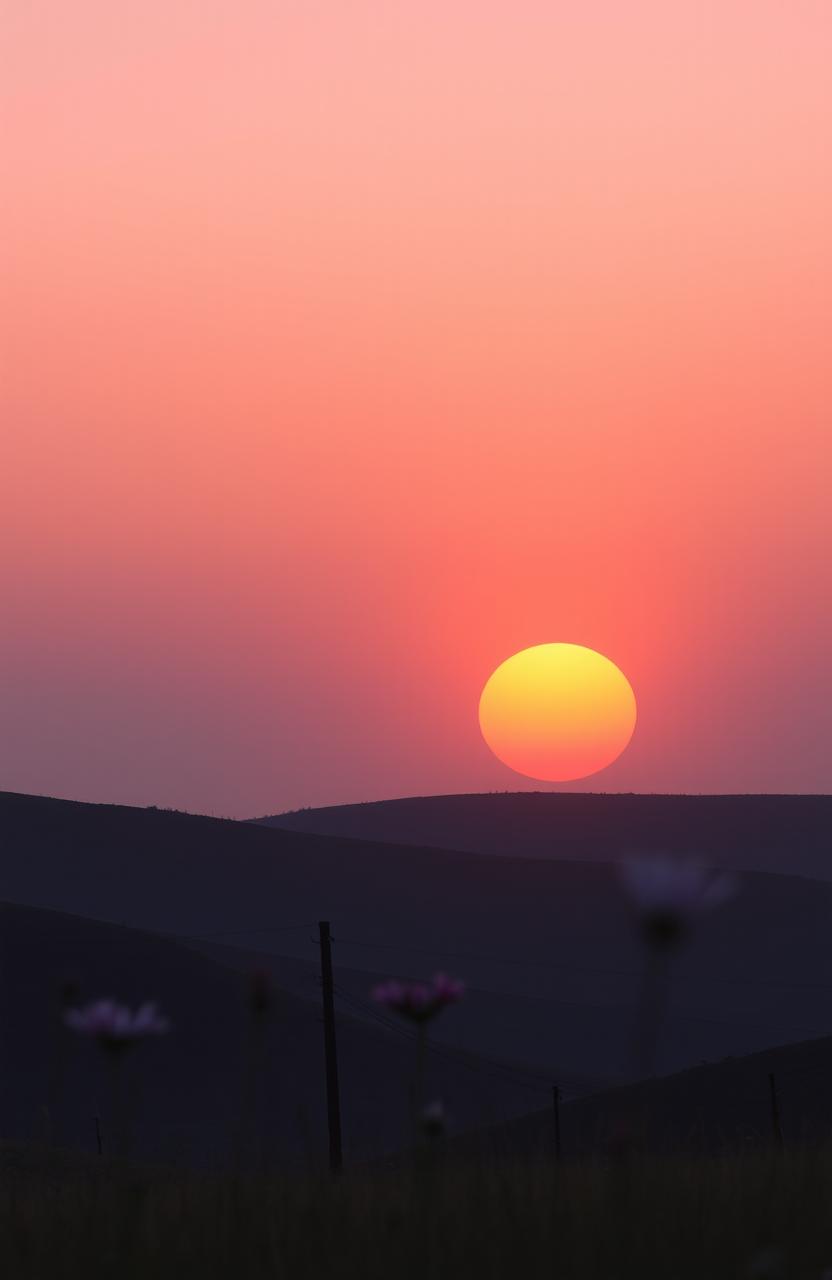 Breathtaking Minimalist Sunset Landscape