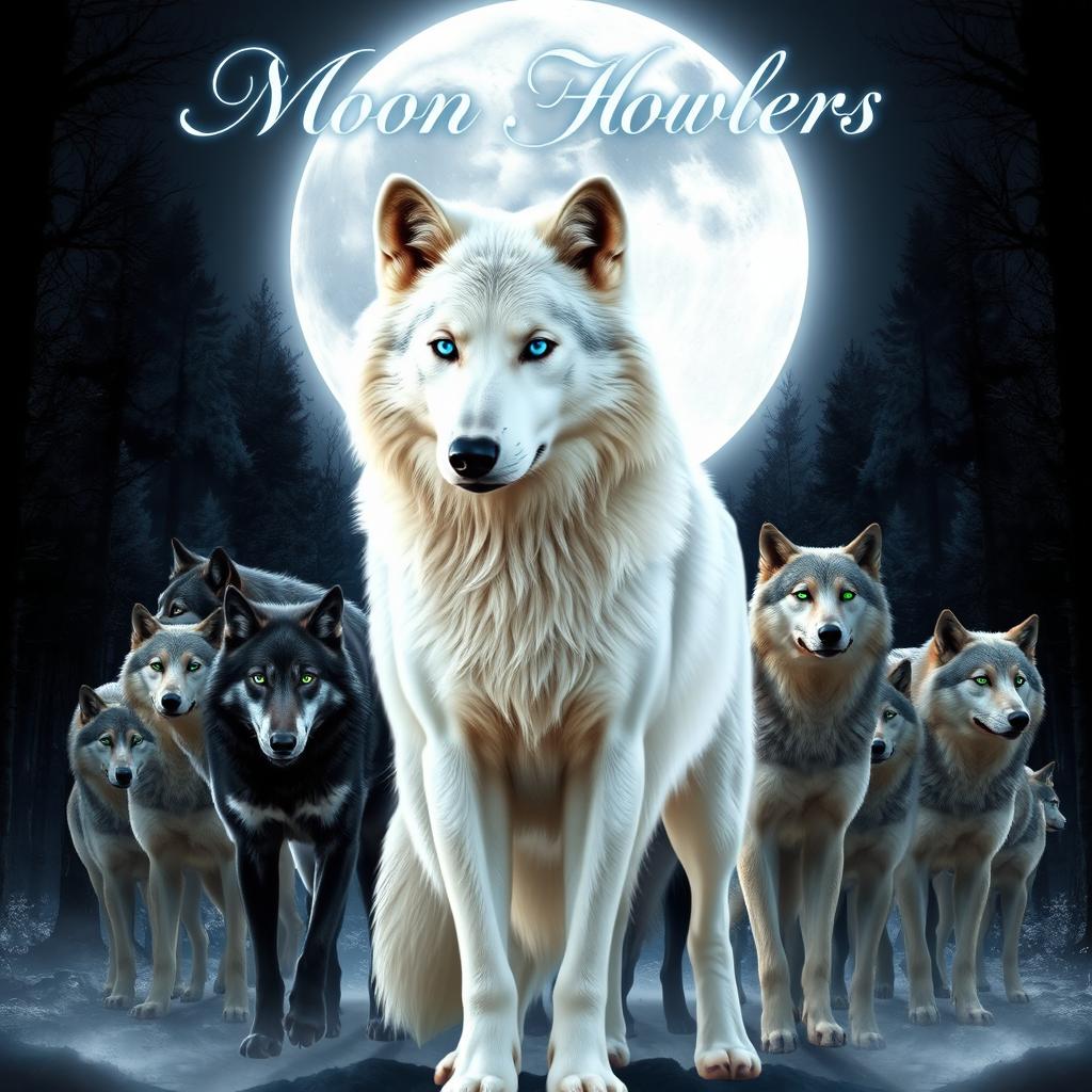 Majestic Wolves: The White and Black Guardians