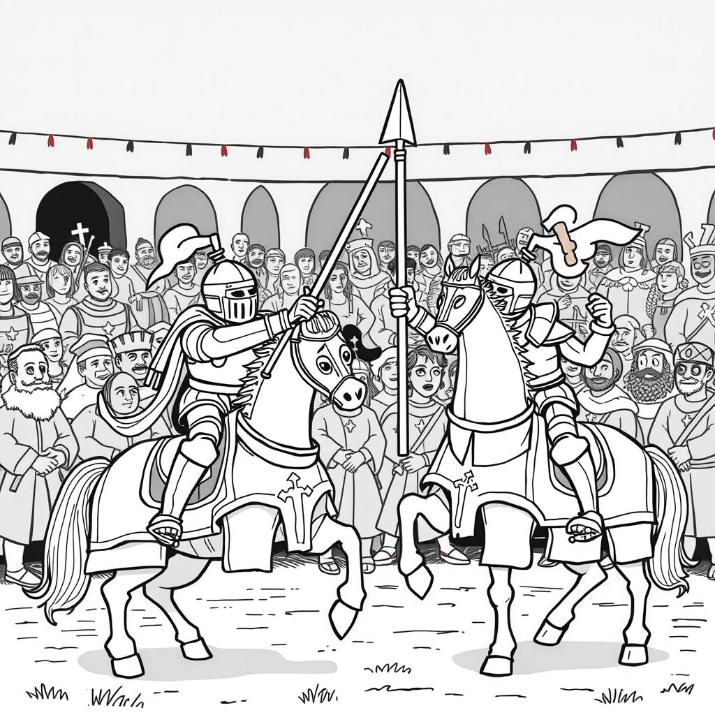 Epic Medieval Jousting Knights - A Battle of Valor