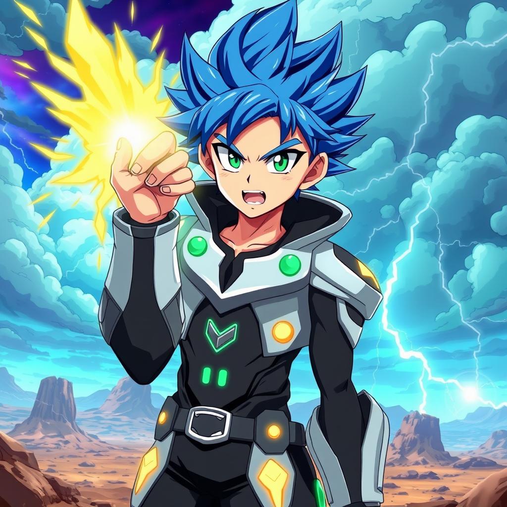 Unleash Your Imagination: Anime Boy in Dynamic Power Pose