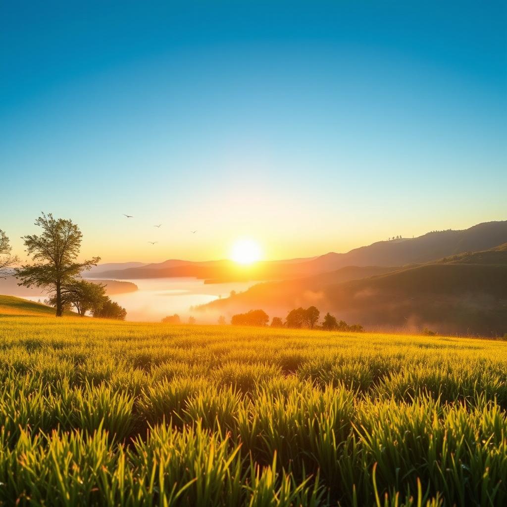 Awaken to Nature: Serene Early Morning Landscape