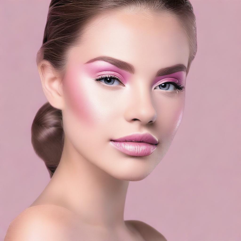 Glamorous Pink Makeup Look for Prom