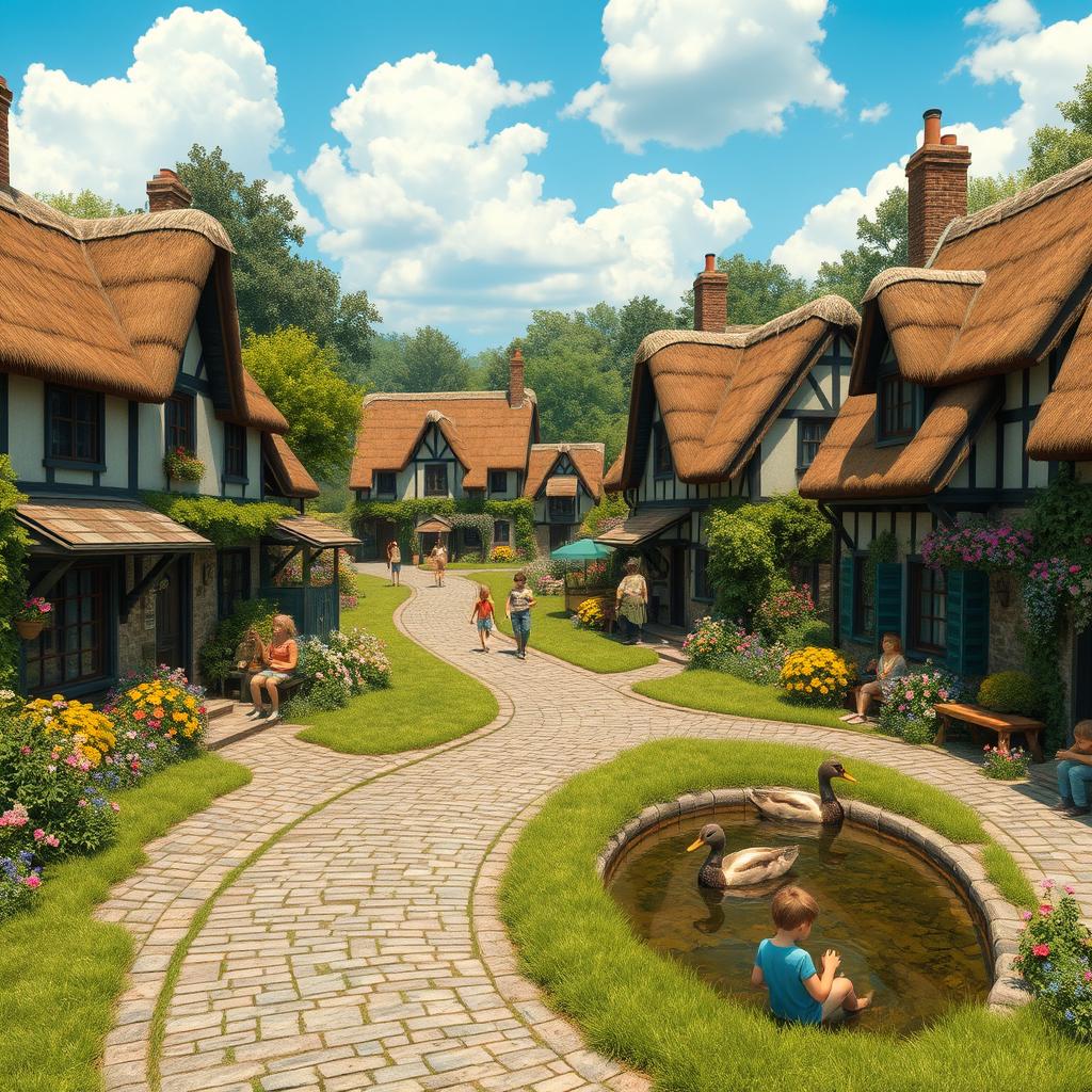Explore the Charm: AI-Generated Village Wonderland
