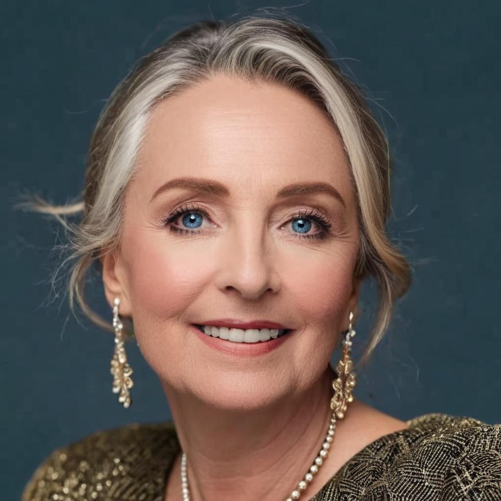 Radiate Elegance: Portrait of a Smiling Woman