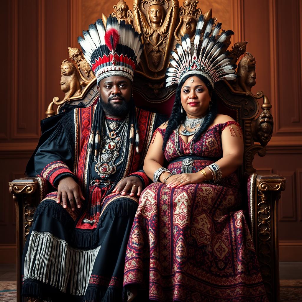 Majestic Plus Size Royalty: Empowered King and Queen